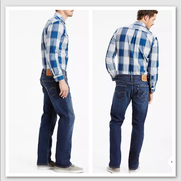 Levi Strauss 505 Regular Fit Blue Jeans Size 36/32 - Picture 8 of 16